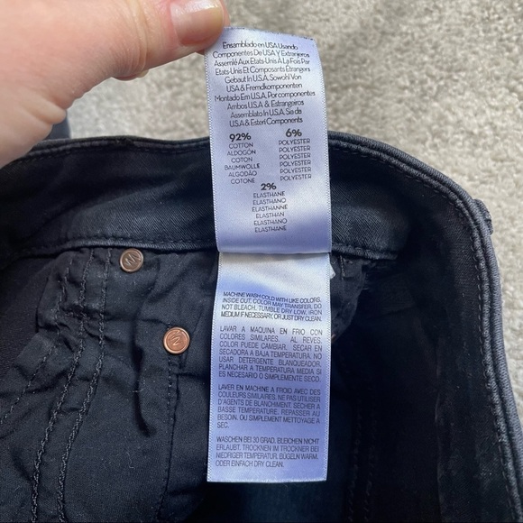 MOTHER Black Gray Blackbird Wash The High Waisted Looker Skinny Jean Size 24 EUC - Picture 9 of 11